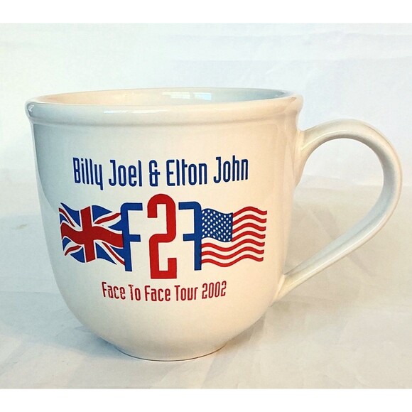 BILLY JOEL & ELTON JOHN Face to Face Concert Tour Coffee Mug 2002 - Picture 2 of 5